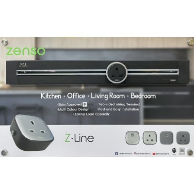 ZENSO ZLINE Silver And Black Combinations (600mm, 800mm, 1000mm TRACK + 3 13A ADAPTER)